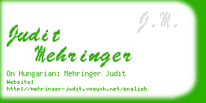 judit mehringer business card